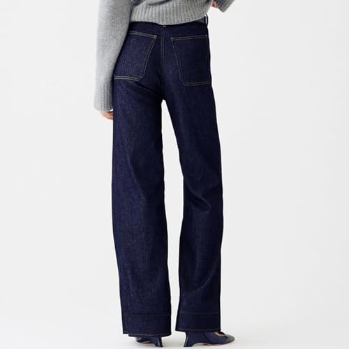 Women’s Vintage Washed Jeans Boyfriend Wide Leg High Rise Denim Pants Belt Loops Zip Fly Button Closure Trouseres3