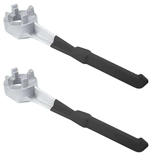 Image of Aluminum Drum Wrench, Bung Wrench, Barrel Opener Tool for Opening 10 15 20 30 55 Gallon Drum, Fits 2 inch and 3 /4 inch Bung Cap