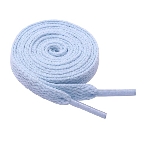 Lacets plats pour baskets homme et femme | Cordon tissu bleu 100cm