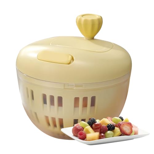 Secador De Lechuga: Centrifugador Rápido Para Ensaladas, Enjuague Compacto Para Productos Agrícolas | Lavabo De Agarre Estable, Herramienta De Escurridor De Verduras De Alta Capacidad, Control Ergonóm