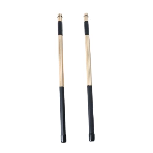 Baquetas de varillas ligeras de bambú para jazz y música folk negras para tocar con volumen ligero y presentaciones miniatura 1