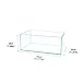 Fzone 6.4 Gal Shallow Rimless Low Iron Fish Tank Nova Clear Ultra-White 45° Mitered Edges Translucent Glass Anata Series Aquarium w/Black Foam Leveling Mat