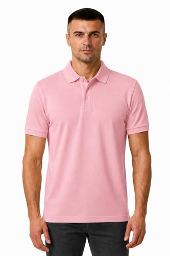 Image of Polo T-Shirt for Men | T Shirt for Man| Cotton Rich Solid Collar T-Shirt Shirt for Men| Premium Regular Fit Half Sleeve Polo Shirt Casual Wear