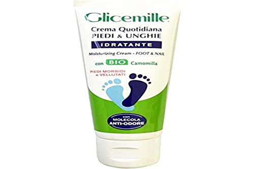 GLICEMILLE | Crema hidratante pies & uñas, dermatológicamente testada, con glicerina y urea, con manzanilla BIO, pies suaves y aterciopelados, con molécula antiolor, 100 ml