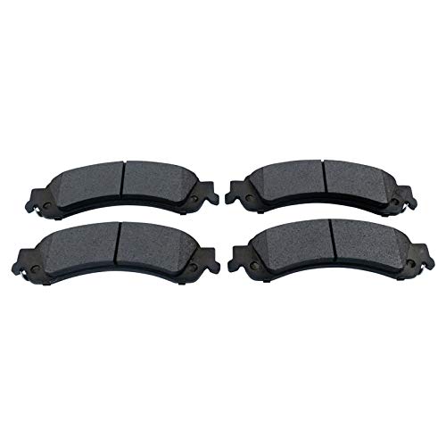 Image of TRQ Rear Brake Pad & Rotor Kit Semi-Metallic Compatible with 02-06 Avalanche 1500 Escalade 03-06, ESV, EXT Sierra 1500 Silverado 1500 00-06 Suburban 1500 Tahoe Yukon Yukon XL 1500