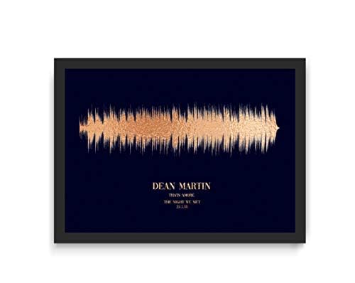 forefrontdesignsPersonalised Custom Copper Foil Soundwave music art print, any song and artist. (A4 print (210x297mm) 8.27x11.69 in)