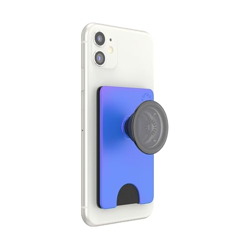 Image of PopSockets Phone Wallet with Phone Grip & Expanding Kickstand, Phone Card Holder - Neo Noir