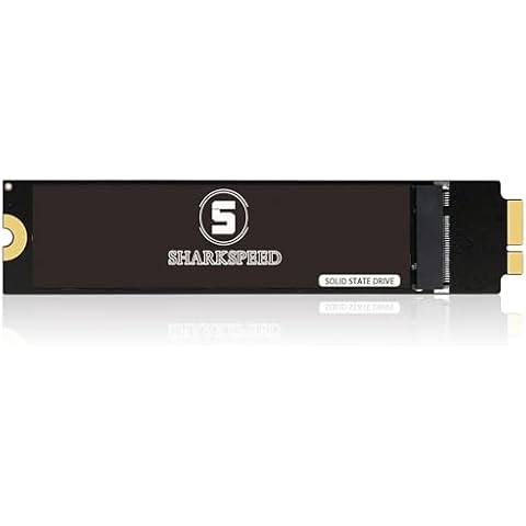 S SHARKSPEED SSD 256GB Upgrade for MacBook Air 2010-2011 A1369(EMC 2392/2469) A1370(EMC 2393/2471) (MacOS Pre-Installed) Cover