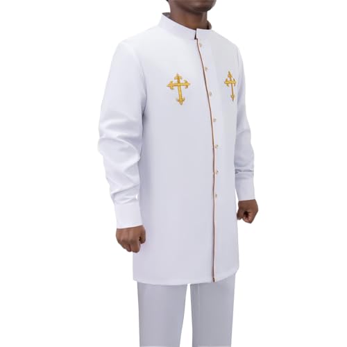 African Suit for Men 2 Piece Set Dashiki Church Shirt Pants Traditional Outfits Nigerian Attire Clothing3