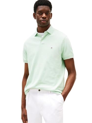 Image of Tommy Hilfiger Men's Short Sleeve Polo Shirts in Regular Fit With Stretch and Organic Pique Cotton