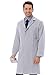 Meta Labwear Unisex Colored 40"; Lab Coat Medium Silver