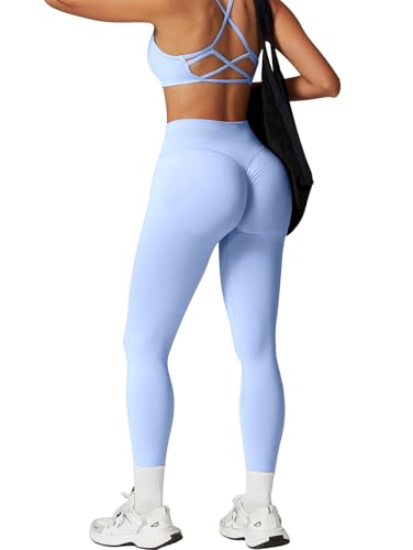 Pantalones de yoga con control de abdomen para evitar rozaduras al entrenar 3
