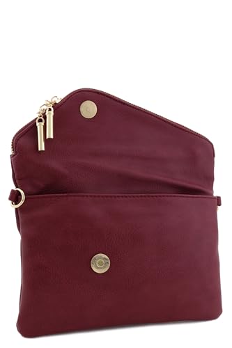 Image of FashionPuzzle Envelope Wristlet Clutch Crossbody Bag with Chain Strap