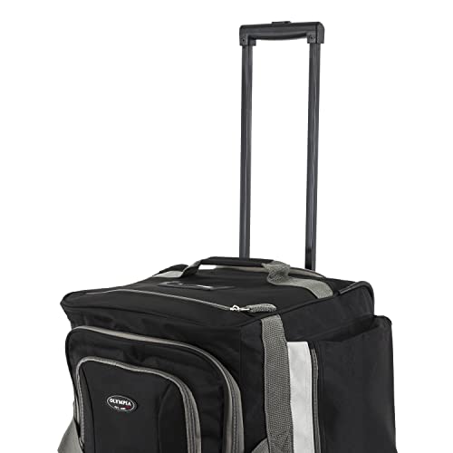 Olympia U.S.A. SRD-22-BK Inch Carry On 8 Pockets Wheeled Rolling Duffel Bag Water Resistant Luggage Lightweight Travel Suitcase thumb #3