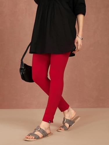 Image of TWIN BIRDS Regular Fit Cotton Blended Fabric Sleek Ethnic Knitted Kurti Pant with Functional Pocket for Women