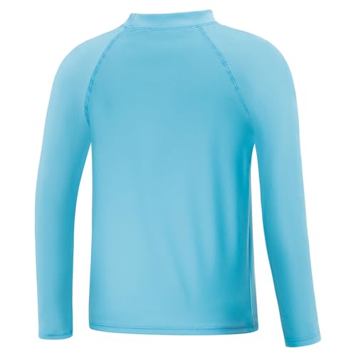 MASOCIO Camiseta Proteccion Solar Niño UV UPF 50+ Camiseta Baño de Manga Larga Traje Camiseta Agua Surf Niño Secado Rapido para Natacion Piscina Playa 5 Años Azul