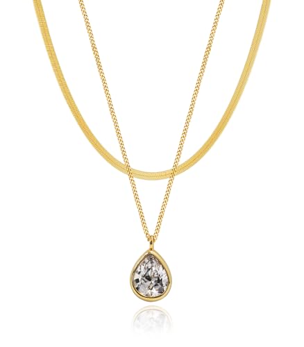 M.DUN - �����p���C���[�h�l�b�N���X�A�N���[�o�[�A�o�^�t���C�܂��̓n�[�g�y���_���g�t��2�X�g�����h�X�e�����X�X�`�[���`�F�[���A��i�ȃt�@�b�V�����W���G���[�M�t�g, 16inch, �I�j�L�X�J���[���V���B, �L���[�r�b�N�W���R�j�A