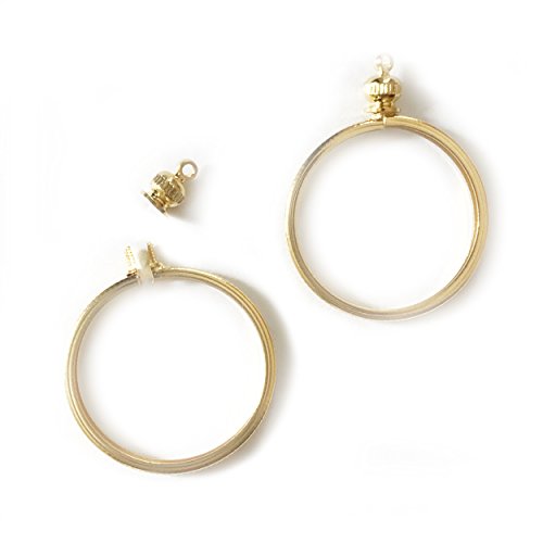 Sujeta Monedas Dollar USA Goldtone Pack x2 miniatura 1