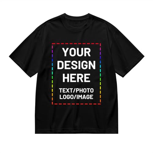 Custom T Shirts for Men/Women Personalized T Shirt with Logo Image Text Cotton T-Shirts Front/Back Print4