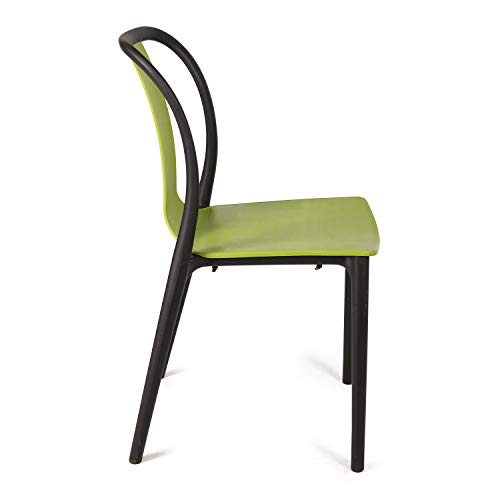 Image of CELLO Cheer Chair - Green, Black | Strong and Durable | Easy to Clean | Chair for Living Room, Bed Room, Kitchen, Office Room, Outdoor | 3 Years Warranty