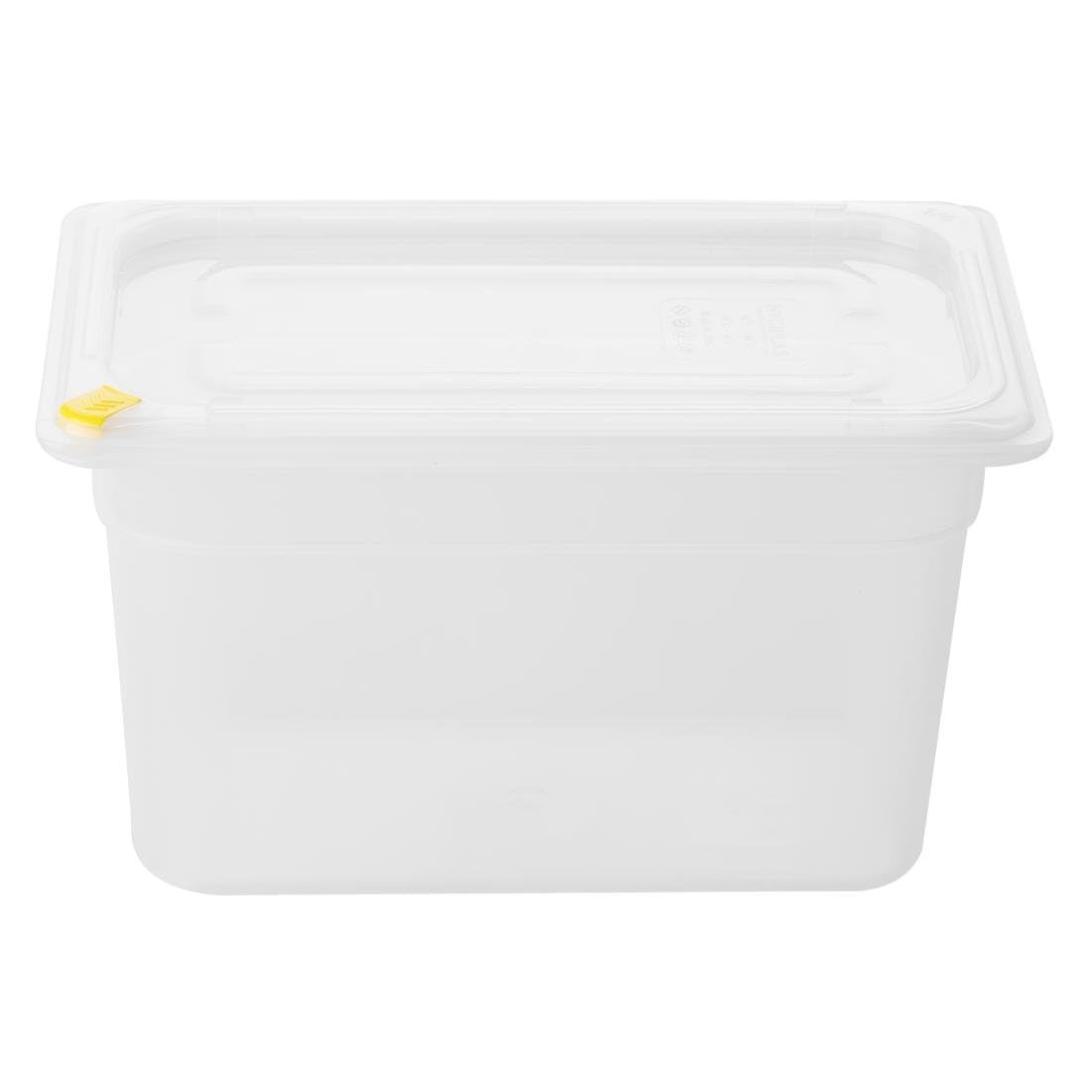 Bac Gastronorme 1/4 Hygiplas hermétique en polypropylène avec clips de couleur