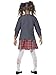Smiffy's Smiffys-43025L Halloween Disfraz de Colegiala Zombi, con Falda de Cuadros Escoceses,...