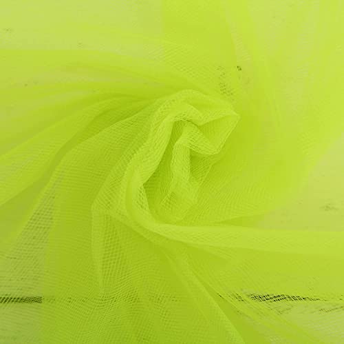 Image of Multi Purpose Solid Nylon Soft Net Combination Fabric - for Wedding, Parties, Costumes, and Decoration (32.8 x 4 Feet, Green)