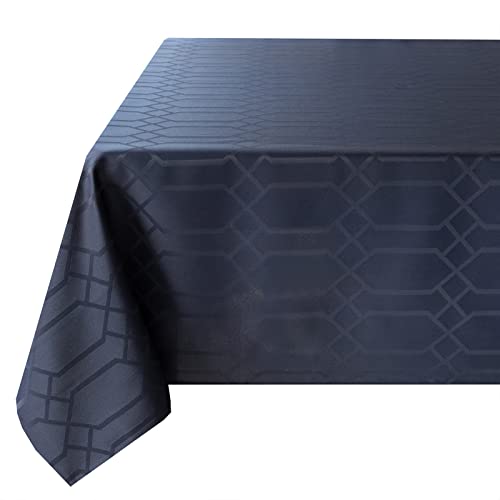 Benson Mills Solid Chagall Spillproof Fabric Table Cloth, for Everyday, Parties, Weddings, & Holiday Tablecloth (60