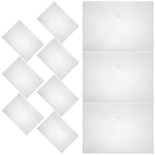 Carpetas transparentes PP con botón para oficina, pack de 10 bolsas de archivos resistentes