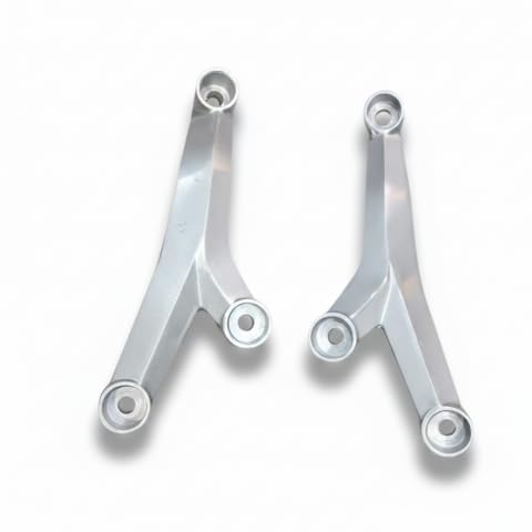 MPD-Engine Hanger Bracket Set Left & Right Side for Duke 200 | Silver Finish Heavy Duty Metal Mount Support | Direct Fit Replacement Pair.Moto Planet