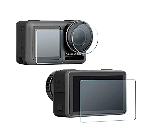 POPIO Military-Grade Gorilla Tempered Glass for DJI Osmo Action 4 / Osmo Action 3 Camera (Transparent) Edge To Edge Full Screen Coverage With Installation Kit, Complete Set Of 3 Glass 2 31JymYurMuS