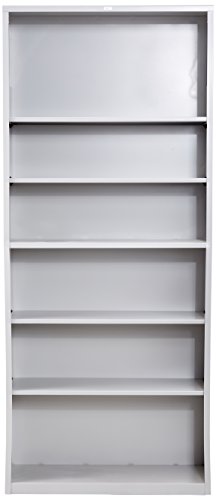 Image of HON Brigade Metal Bookcase - Bookcase with Six Shelves, 34-1 /2w by 12-5 /8d by 81-1 /8h, Light Gray (HS82ABC)