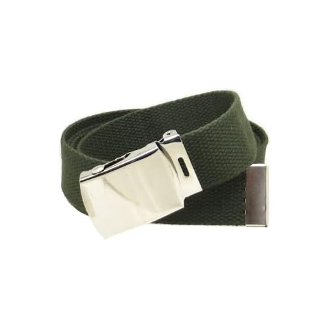 Web Belt with Buckle Military Style Cover