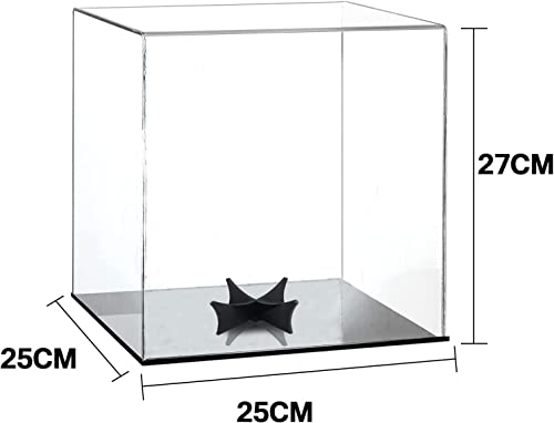 Basketball Display Case with Stand, Clear Acrylic Full Size Basketball Display Box for Baseball, Soccer, Volleyball, Figures, Toys, Collectibles, Sports Souvenirs, 10.2 x 10.2 x 11 Inches