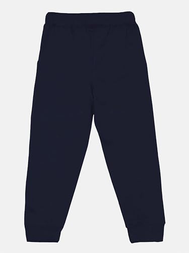 Image of KiddoPanti Boys Solid Fleece Track Pants | Cotton Poly Fleece Fabric | Ankle Length Bottom Rib | 2 Front Patch Pocket | Elastic Waist & Drawcord | Jogger Track Pants for Boys