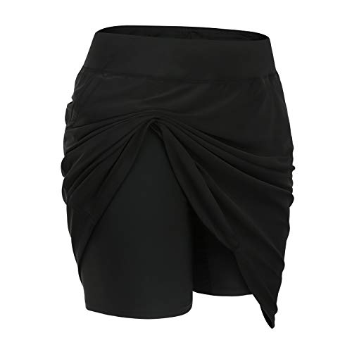 HDE Womens Plus Size Skort Skirt with Bike Shorts Active Golf Swim Skirt Pockets2
