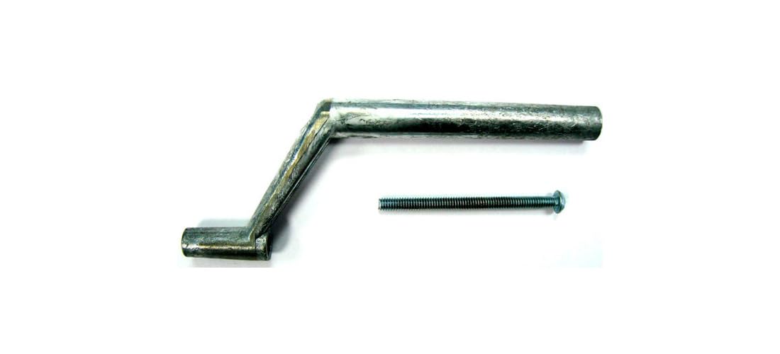 Barton Kramer Crank Handle 4" Zinc Die Cast Silver 5/16" Dia.