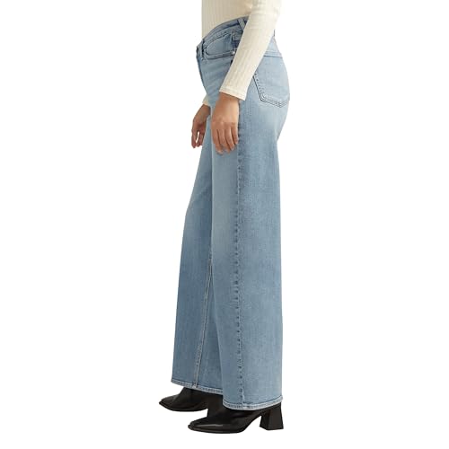 Silver Jeans Co. Women's V-Front High Rise Wide Leg Jeans2