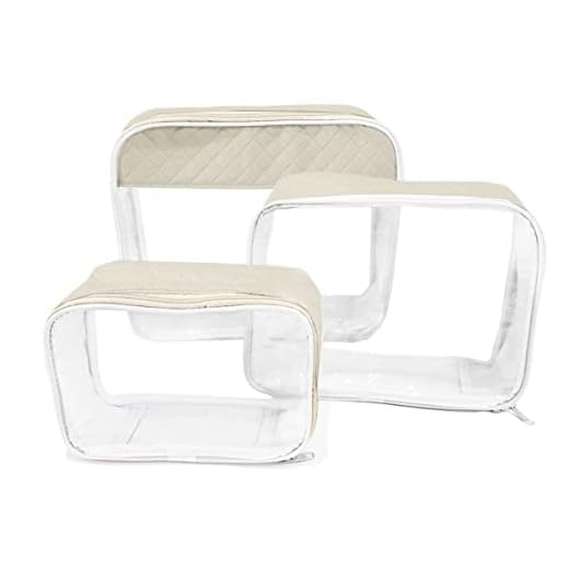 Organizador Transparente Kit 3 Peças Necessaire Mala Objetos Saida Maternidade Bebe Viagem