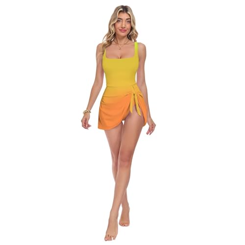 Maillot de bain une pièce femme orange rouge parfait pour vos vacances