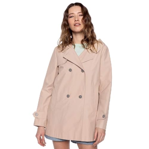 Trench coton mélangé court coupe-vent imperméable contre la pluie