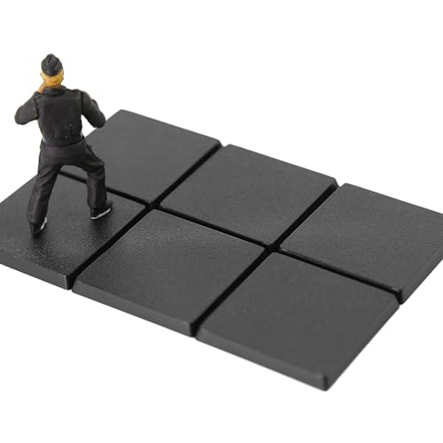 Evemodel Quadratisch Base Modell Modelbau Kunststoff Basis für Figuren oder Miniaturen für War Games Tisch Dekoration (10 Stück 40mm)
