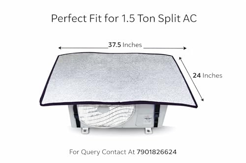 Image of Ac Outdoor Unit Cover for 1.5 Ton Split AC - 18MM Triple Layer Heat & Waterproof Protection | Heavy Duty Reflective Sun Shield Top Cover | Prevents Overheating, Rust & Rain Damage (36x24 Inch)