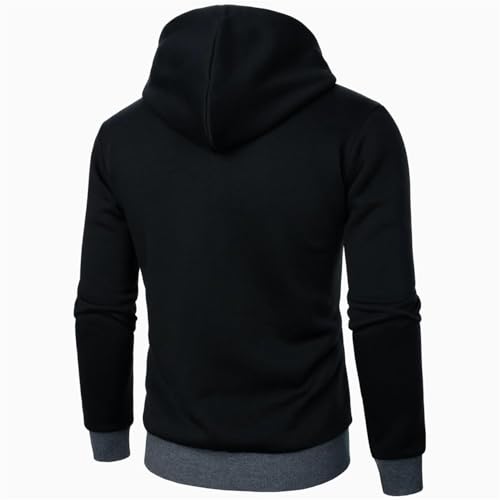 Men Autumn/Winter Casual Knit Hooded Cardigan with Zipper Closure2