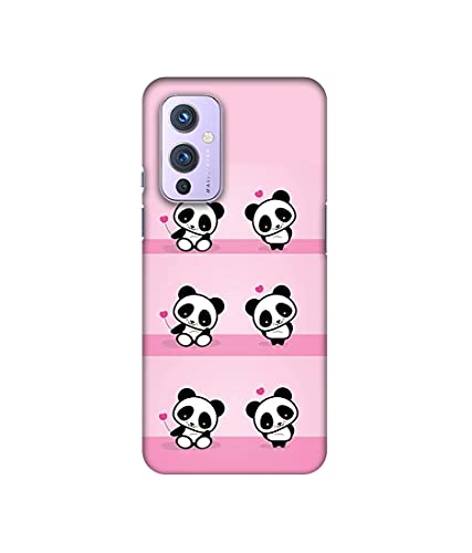 Image of Amazon Brand - Solimo Designer Panda Pattern 3D Printed Hard Back Case Mobile Cover for OnePlus 9
