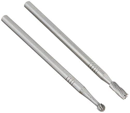 Proxxon 28750 Set of Tungsten carbide cutters, 2 pcs. (one sphere, one cylinder), Silver