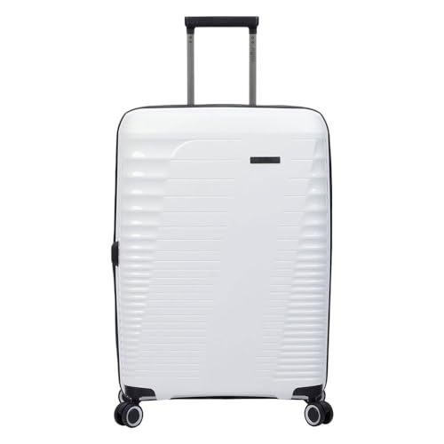 Valise trolley moyenne Traveler blanche : bagage cabine rigide TOTTO