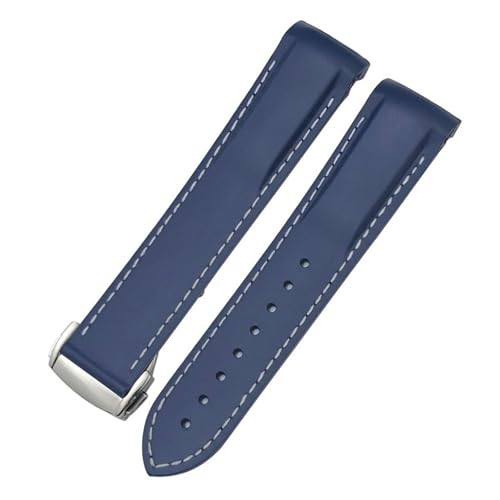 DASEB Correas de goma 19 mm 20 mm 21 mm 22 mm para correa reloj deportivo impermeable Omega Seamaster Planet Ocean, 22mm, Ágate