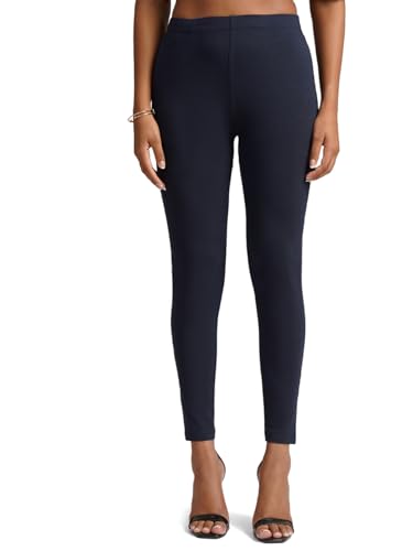 Image of ONE SKY Women Full Length Leggings | Cotton Modal Spandex Blend | High Waist Stretchable & Bio-Washed Fabric | Colour-Lock Technology | Comfortable Leggings for Women