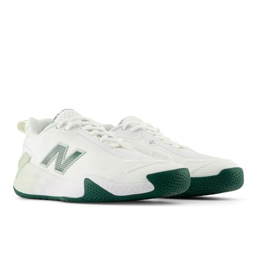 New Balance Women's Fresh Foam X CT-Rally V1 Hard Court Tennis Shoe, White/Marsh Green, 8 M